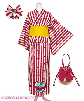 Angelic Pretty Cherry Stamp 유카타 새상품
