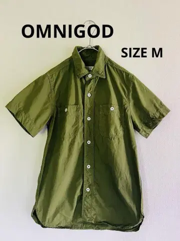 OMNIGOD 옴니갓 도밍고 밀리터리 반팔 셔츠 올리브 M