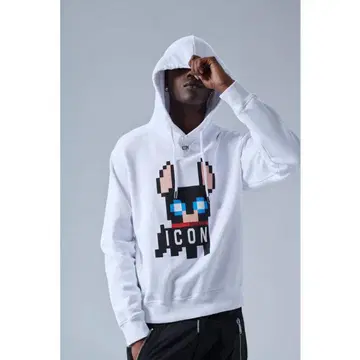 디스퀘어드 DSQUARED2 풀오버 후드티 화이트 2XL