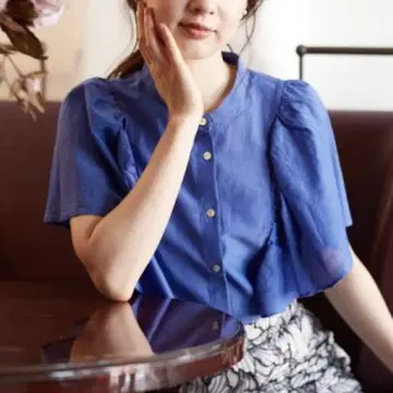 NATURAL BEAUTY BASIC 택 포함 버터플라이 슬리브 셔츠