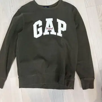 GAP 맨투맨 트레이닝복 original 빅 로고 카키 그린