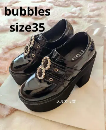 BUBBLES 더블 버클 통굽 신발 35(22cm~22.5cm) 버블스