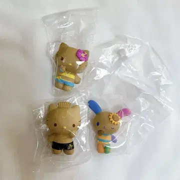 산리오 캐릭터즈 모두 함께 바캉스 피규어 키티 다니엘 우사하나