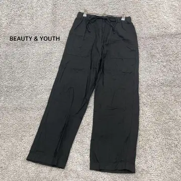 뷰티 앤 유스] 프렌치 린넨 캔버스 이지 팬츠 블랙