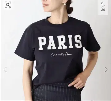 VERMEIL PARIS 프린트 티셔츠 네이비