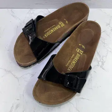 BIRKENSTOCK 마드리드 블랙 37 내로우 폭 에나멜