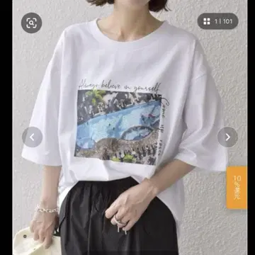 SHIPS.me: 프린트 포토 티셔츠 L