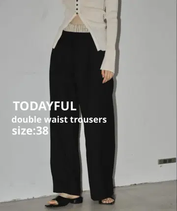 컨디션 최상 TODAYFUL 더블 웨이스트 팬츠