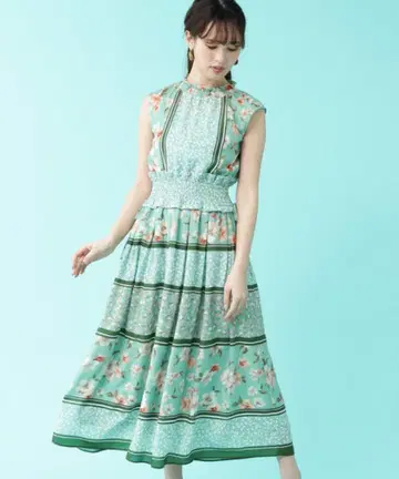 JILL STUART 질스튜어트 믹스 미니 플로럴 원피스