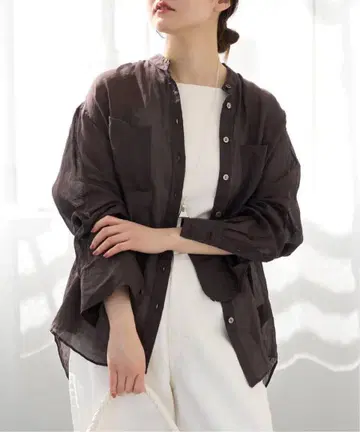 라미 밴드 카라 셔츠