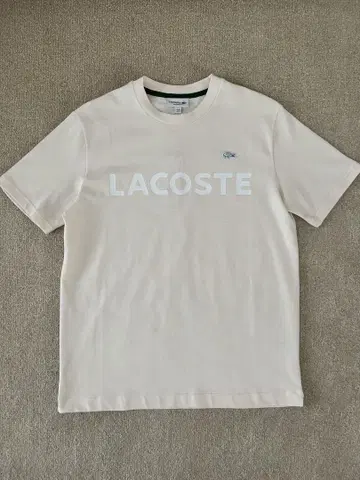 LACOSTE 릴랙스 핏 티셔츠 크림
