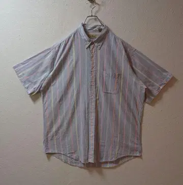 90's L.L.BEAN 시어서커 반팔 셔츠