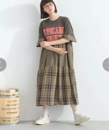 lupilien 루피리안 칼리지 로고 티어드 리메이크 원피스
