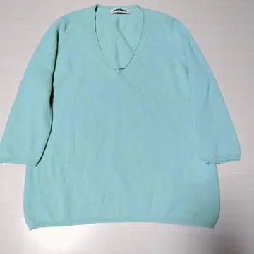 JIL SANDER 질 샌더 캐시미어 니트 V넥 7부 기장
