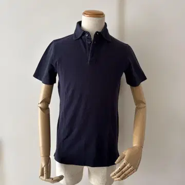 크루치아니 / 피케 셔츠 / 사슴 무늬 / 네이비 / 46