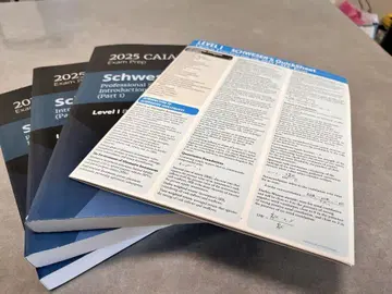 2025 CAIA 레벨 1 슈베서 노트