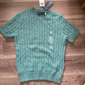 POLO 케이블 니트 반팔