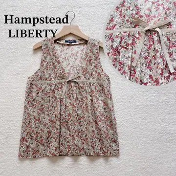 새상품급 Hampstead 햄스테드 리버티 슬리브리스 블라우스 리본