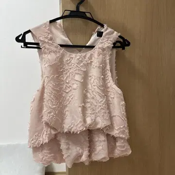 자라 프릴 슬리브리스 탑 핑크