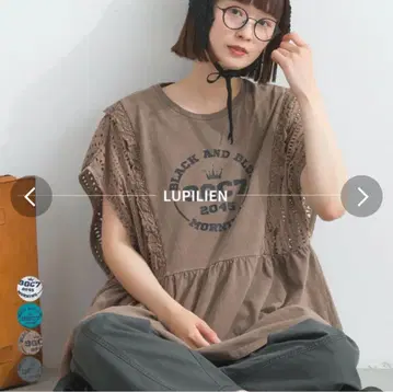 lupilien 루피리안 빈티지 레이스 도킹 프렌치 티셔츠