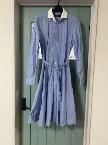 폴로 랄프 로렌 스카이블루 셔츠 원피스