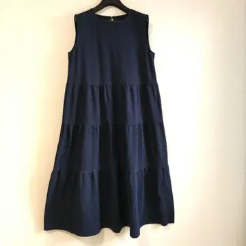 DAMA Collection 롱 원피스 슬리브리스 다크 네이비