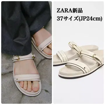자라 버클이 달린 플레인 샌들 37 사이즈(JP24cm) 새상품