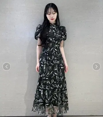 릴리 브라운 플라워 자수 드레스 포멀