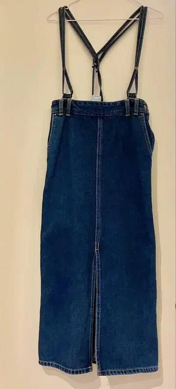 SOMETHING 데님 살로펫 타이트 스커트