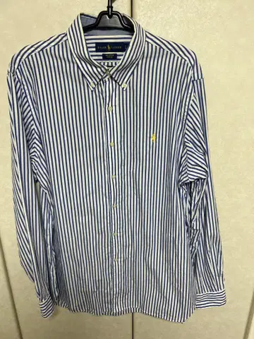 Ralph Lauren 긴팔 셔츠 L 블루 화이트 스트라이프