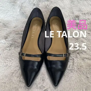 새상품급 루타론 23.5 포인트드 플랫 슈즈 블랙 검정 펌프스