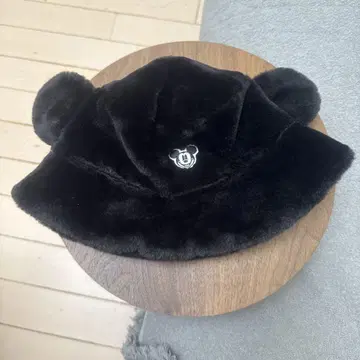 미키 마우스 플리스 모자 블랙