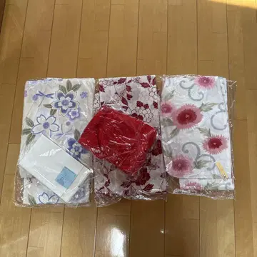 유카타 3장, 헤코 오비, 화이트 오비, 게타