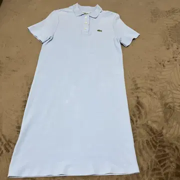 Lacoste 라이트 블루 반팔 폴로 드레스 36