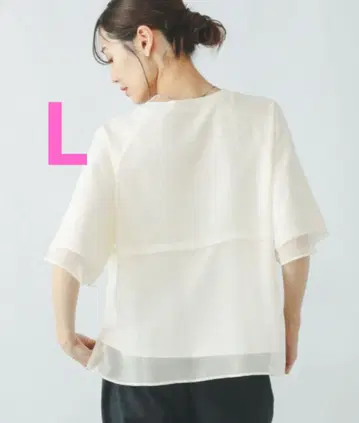 GLOBAL WORK 쉬폰 도킹 7부 소매