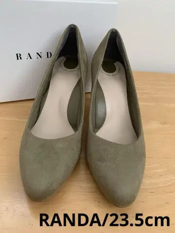 RANDA 올리브 그린 하이힐 펌프스/23.5cm