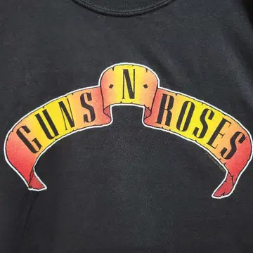 GUNS N ROSES 건즈 앤 로지즈 로고 밴딩 티셔츠 00s