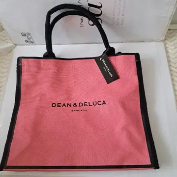새상품 태국 방콕 한정판 DEAN & DELUCA 스퀘어 숄더 토트백