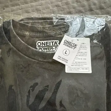 새상품 ONEITA 케미컬 워시 헤비 웨이트 티셔츠 블랙 사이즈 L