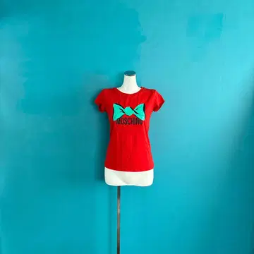 1473 MOSCHINO 리본 프린트 반팔 티셔츠