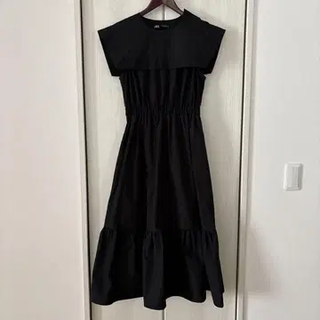 ZARA 자라 세일러 카라 슬리브리스 롱 원피스 블랙 S