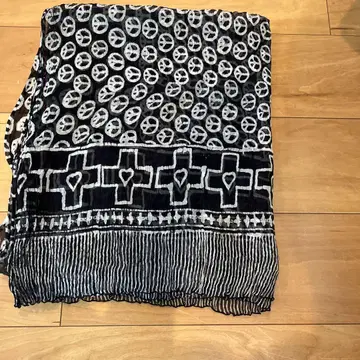 스톨 피스 마크 블랙 70cm x 180cm