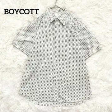 [보이콧] 반팔 셔츠 (2) 세탁 가능 올 패턴 일본제 겉옷 그린