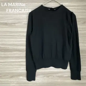 LA MARINE FRANCAISE 블랙 긴팔 스웨터