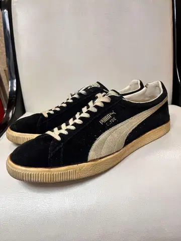 유고슬라비아산 PUMA 푸마 CLYDE 클라이드 눈구멍이 있는 택 포함