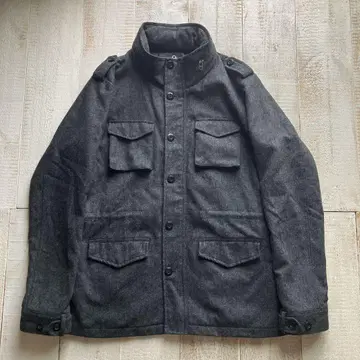 바니스 뉴욕 M65 밀리터리 자켓 L 울 나일론 그레이