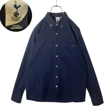 레어 구제 의류 프리미어 리그 토트넘 홋스퍼 심플 네이비 셔츠 L 사이즈