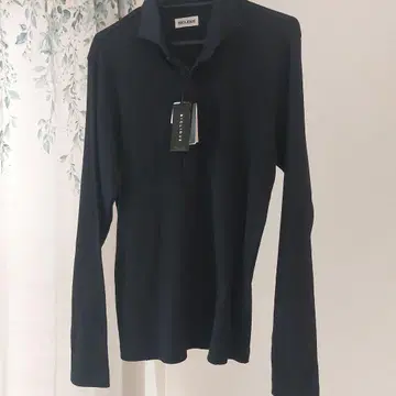 BIGLIDUE 블랙 긴팔 피케 셔츠