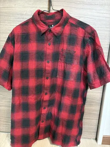 Subciety 반팔 체크 셔츠 XL 빨검