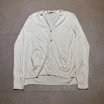 Jil sander Navy 가디건 실크 캐시미어 얇은 소재 L